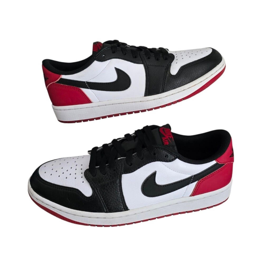 Nike Air Jordan 1 Retro OG Low Black Toe Sneakers Mens Size 9 CZ0790-106 Clean